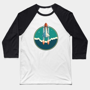 Retro Space Shuttle Baseball T-Shirt